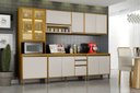 Ver mais imagens de Cozinha Eduarda Plus 5 Peças Cristaleira 260 cm com Vidro Reflecta Aéreo 2PTS Cinamono/Off White