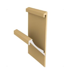 Perfil Puxador Alumínio Oculto Rm-213 para 15mm com 3m Champagne Claro Rometal Barra com 3m