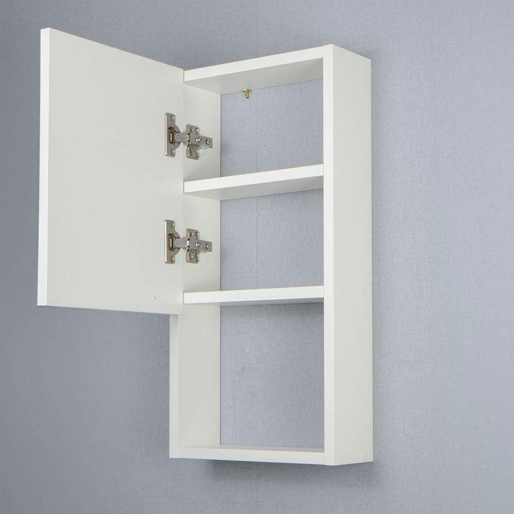Armário para Banheiro com Espelho Mênfis Branco 27cm - 7