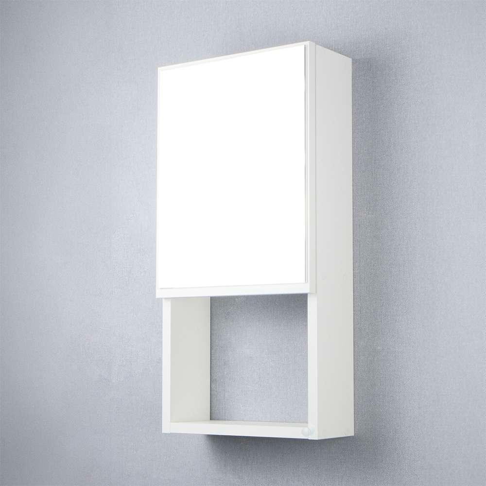 Armário para Banheiro com Espelho Mênfis Branco 27cm - 6