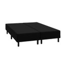 Ver imagem 1 de Cama Base Box King em Veludo Premium Design Moderno Luxo:preto