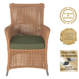 2 Poltronas e 1 Mesa Igapó em Alumínio Pintura Fendi Corda Náutica Estofado 13 - 3