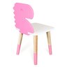 Cadeira Infantil de Madeira Dinossauro - Rosa - 2