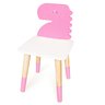Cadeira Infantil de Madeira Dinossauro - Rosa - 1