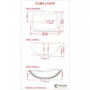 Ver mais imagens de Kit Cuba L42 com Torneira Link 1062 Metal e Válvula Click 1"B + Sifão Cromado e Flexível