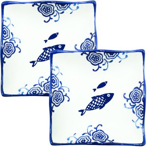 Kit 2 Tigela Sobremesa Bowl Peixe Praia Oceano Náutico 12cm