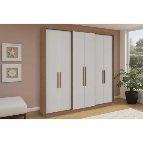 Guarda Roupa Casal 6 Portas e 4 Gavetas Ph 18041 Carvalho/off White - Herval
