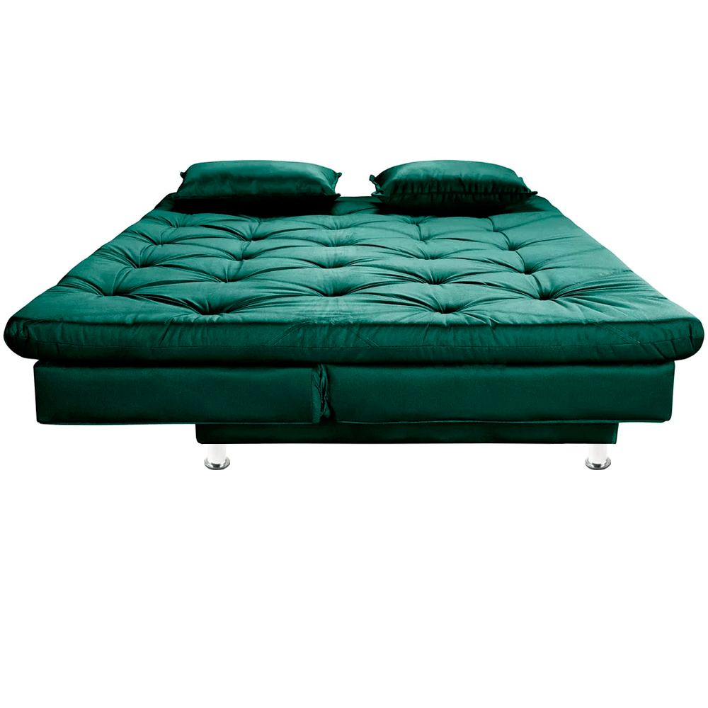 Sofá Cama 3 Lugares Multiuso Sued Premium:verde Musgo - 3