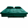 Sofá Cama 3 Lugares Multiuso Sued Premium:verde Musgo - 3