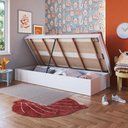 Ver imagem 4 de Cama de Solteiro com Baú para Colchão 188x78cm Multimóveis Cr40126 Branco