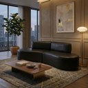 Ver imagem 3 de Sofá Orgânico Módulo Curvo Savana Corino Modena Preto - Montanaris Decor