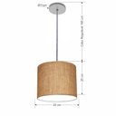 Ver imagem 2 de Lustre Luminária Pendente Vivare Free Lux Pe-4106cz Cúpula em Tecido 20x25cm