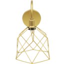 Ver imagem 4 de 2 Luminárias Arandela de Parede Aramada Cálice Industrial Retro Dourada Agp Ilumini Vintage