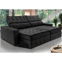 Ver imagem 1 de Sofá Retrátil e Reclinável 3,15m Cama inBox Big Puffer com SoftGel D40 Velupluma Preto