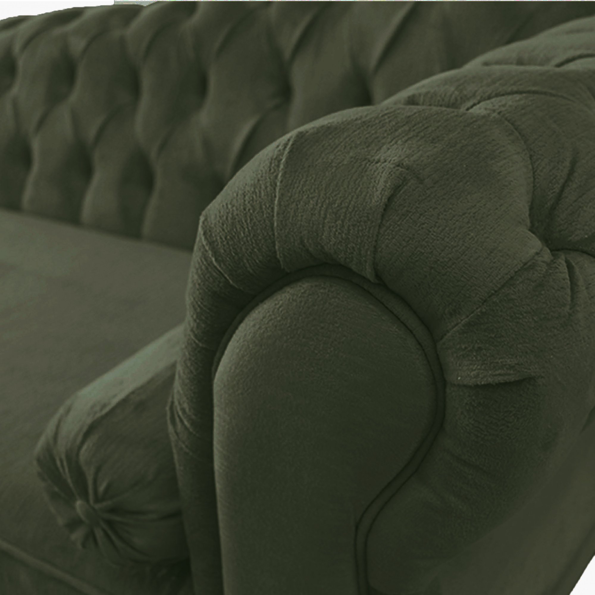 Recamier Sofá Divã Com Pés Retro 120X60 - Elã:Suede Verde Musgo - 2