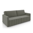 Ver imagem 1 de Sofá-cama Decorativo Retrátil Thanos 2 Lugares 220cm Veludo Grafite G45 - Gran Belo
