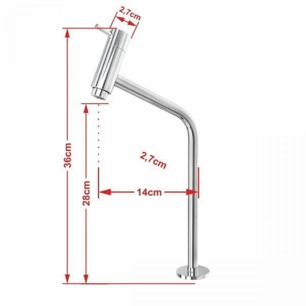 Kit Cuba L42 com Torneira Link 1062 Metal e Válvula Click 1 1/2" + Sifão PVC e Flexível Compace - 8