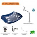 Ver imagem 3 de Kit Cuba L42 com Torneira Link 1062 Metal e Válvula Click 1 1/2'' + Sifão Cromado e Flexível Compace