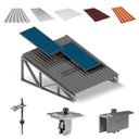 Ver imagem 1 de Kit Estrutura Suporte Fixador para 02 Placas Solar Alumínio e Inox Telha Fibro Ondulada em Viga Metá