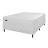 Cama Box Casal + Colchão Molas Ensacadas Attractive Umaflex (138x188x63cm) Branco - 1
