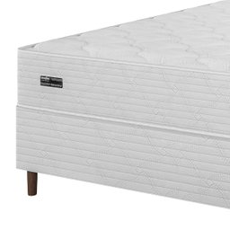 Cama Box Casal + Colchão Molas Ensacadas Attractive Umaflex (138x188x63cm) Branco - 10