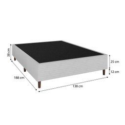 Cama Box Casal + Colchão Molas Ensacadas Attractive Umaflex (138x188x63cm) Branco - 7