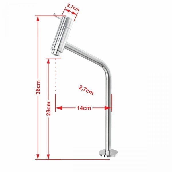 Kit Cuba L42 com Torneira Link 1062 Metal e Válvula Click 1 1/2" + Sifão Cromado e Flexível Compace - 9