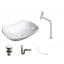 Ver imagem 2 de Kit Cuba L42 com Torneira Link 1062 Metal e Válvula Click 1 1/2'' + Sifão Cromado e Flexível Compace