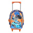 Ver imagem 1 de Mochila Escolar Infantil com Rodinhas Hot Wheels Laranja - Gv Bolsas