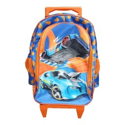 Mochila Escolar Infantil com Rodinhas Hot Wheels Laranja - Gv Bolsas - 2