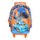 Ver imagem 2 de Mochila Escolar Infantil com Rodinhas Hot Wheels Laranja - Gv Bolsas