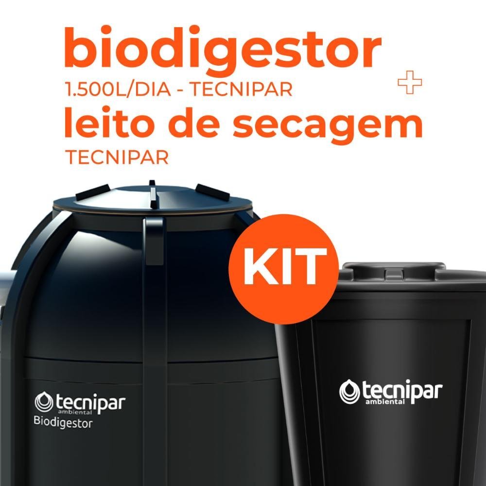 Kit Biodigestor 1.500l/dia Tecnipar e Leito de Secagem Tecnipar - 2
