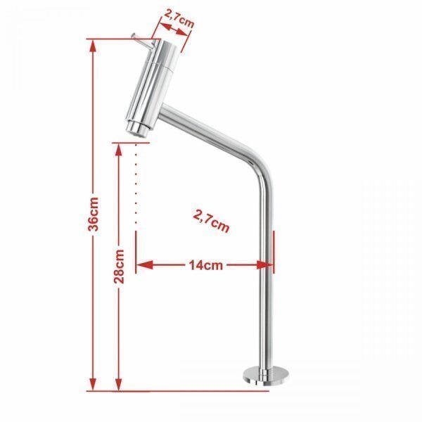 Kit Cuba L42 com Torneira Link 1062 Metal e Válvula Click 1''B Compace - 7