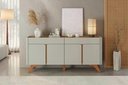 Ver imagem 5 de Buffet Arcus 4 Portas e 2 Gavetas 172 cm Off White/Naturalle - Mavaular