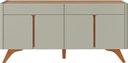 Ver imagem 2 de Buffet Arcus 4 Portas e 2 Gavetas 172 cm Off White/Naturalle - Mavaular