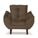 Ver imagem 1 de Mini Poltrona Cadeira Opala Infantil de Criança Suede Marrom