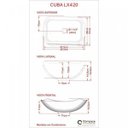 Ver imagem 6 de Kit Cuba L42 com Torneira Link 1062 Metal e Válvula Click 1''b Compace