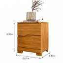 Ver imagem 3 de Mesa de Cabeceira para Quarto 51cm 2 Gavetas com Pés Ares Marrom
