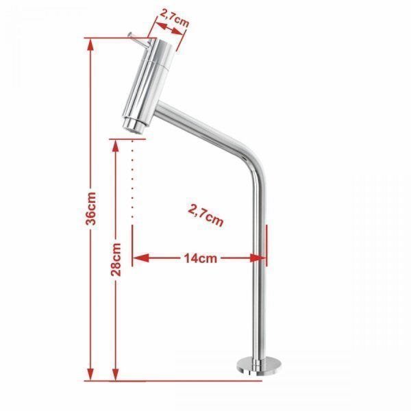 Kit Cuba L42 com Torneira Link 1062 Metal e Válvula Click 1''B Compace - 7