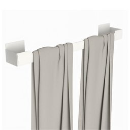 Porta Toalha De Banho Toalheiro Com Adesivo Branco ELG - 6