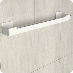Porta Toalha De Banho Toalheiro Com Adesivo Branco ELG - 2