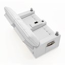 Ver imagem 5 de Poltrona do Papai Reclinável Sala de Cinema 2 Lugares Manual Baú Usb Pu Branco