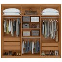 Ver imagem 6 de Guarda-roupas Casal Aries 6 Portas 5 Gavetas sem Espelho com Pés - Lp - Rei de Casa Amendoa Clean