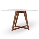 Ver imagem 3 de Mesa de Jantar Liana sem Vidro Mmj-as As-castanho Claro/branco Laca 1,35m