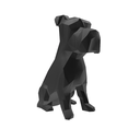 Ver imagem 1 de Schnauzer Sentado Miniatura Geométrico Decoração 3d:preto