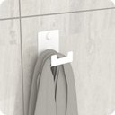 Ver imagem 1 de Gancho de Parede Toalha Cabide Banheiro Branco ELG
