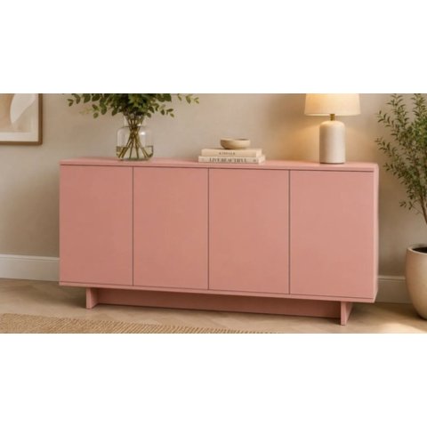 Buffet Aparador 4 Portas Moderno 120cm Sal Rosa