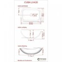 Ver imagem 5 de Kit Cuba L42 com Torneira Link 1062 Metal 1/4 Volta