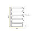 Ver imagem 5 de Vitro Basculante 100x60 Alumínio Branco Vidro Liso