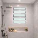 Ver imagem 1 de Vitro Basculante 100x60 Alumínio Branco Vidro Liso